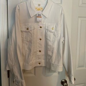 Michael Kors - white jean jacket (super stretchy)